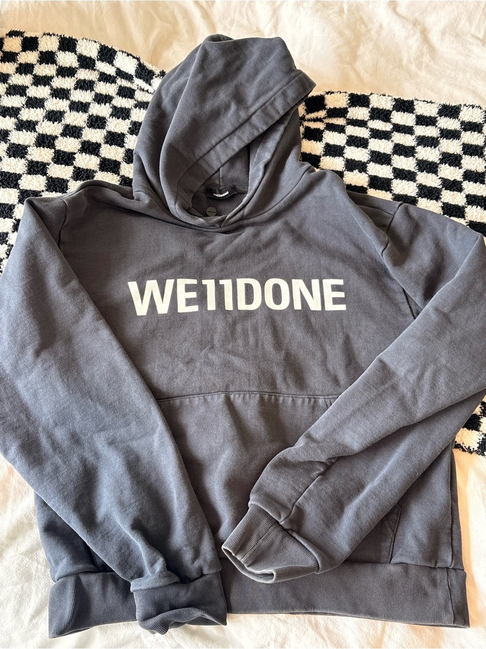 WE11DONE Black Logo Hoodie - Picture 3 of 6